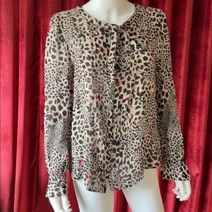 Sanctuary Leopard Blouse Size S